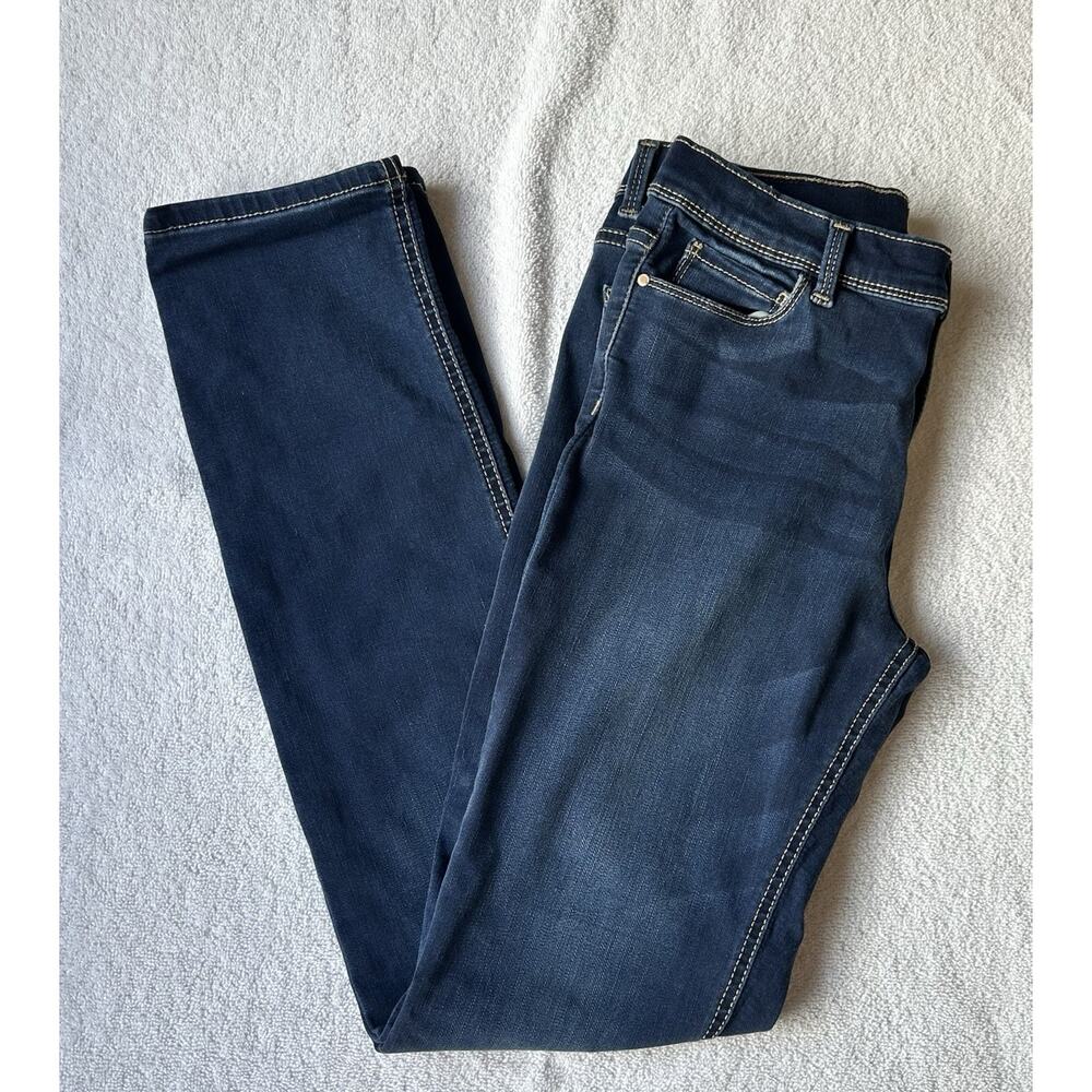 Jordache Skinny Girls Jeans Size 18 Blue Medium Wash Denim Adjustable Waist